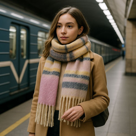 2-Pack Cozy Knit Winter Scarves – Random Color Selection