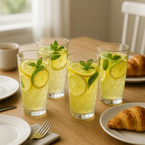 Epure Glass Cups Serverware Collection - Set of 4