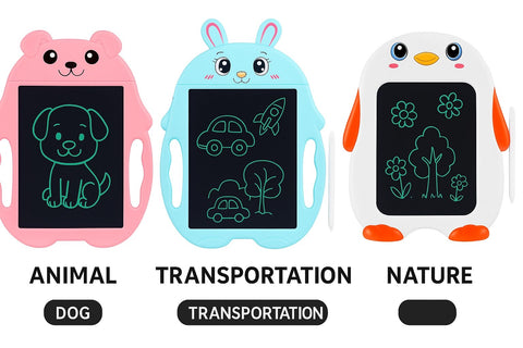 Animal-Shaped LCD Drawing Board for Kids – Reusable Doodle & Learning Pad