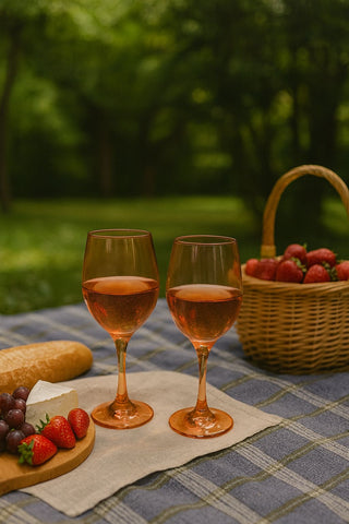 Epure Glassware- Superior Orange Wine Glasses- Set of 4