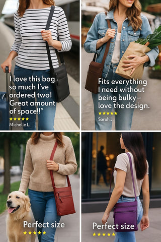 Genuine Leather Crossbody Purse Bag