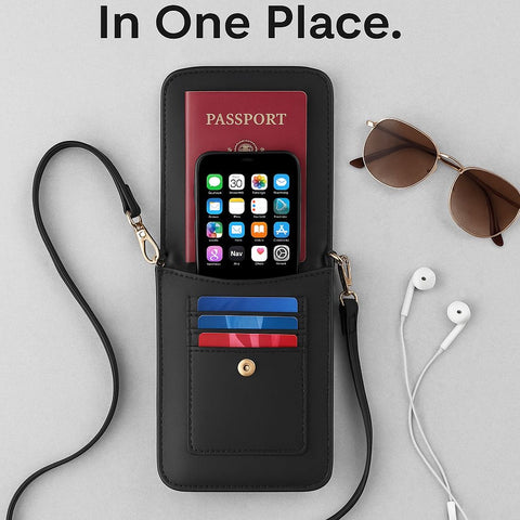 Cellphone Crossbody Touch-Screen Unisex Purse Wallet