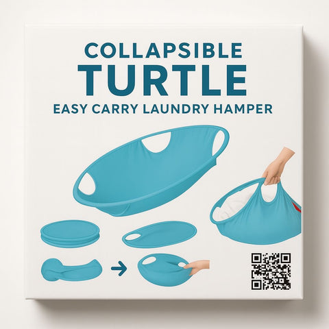 Collapsible Turtle Easy Carry Laundry Hamper