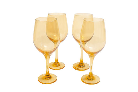 Epure Glassware – Superior Wine Amber 16.5 Glass Cups (Set of 4)