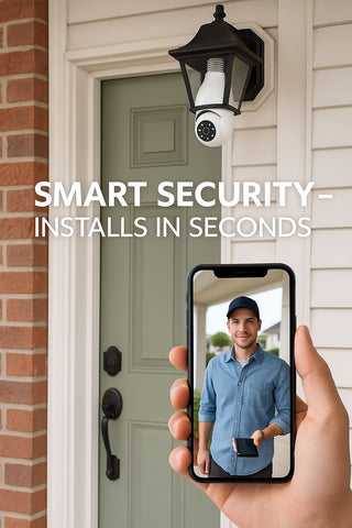 5G WiFi Bulb E27 Security Camera – 1080P HD, Full-Color Night Vision, Motion Detection, Auto Tracking, Two-Way Audio, Indoor Smart Surveillance with 16GB/32GB/64GB Storage