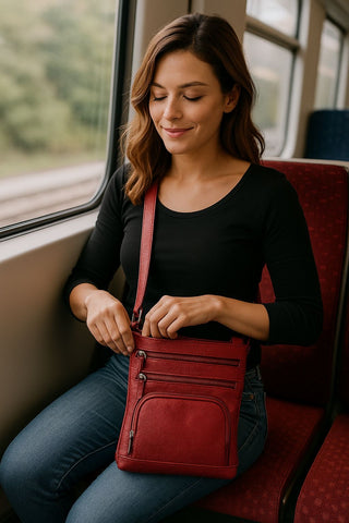 Genuine Leather Crossbody Purse Bag