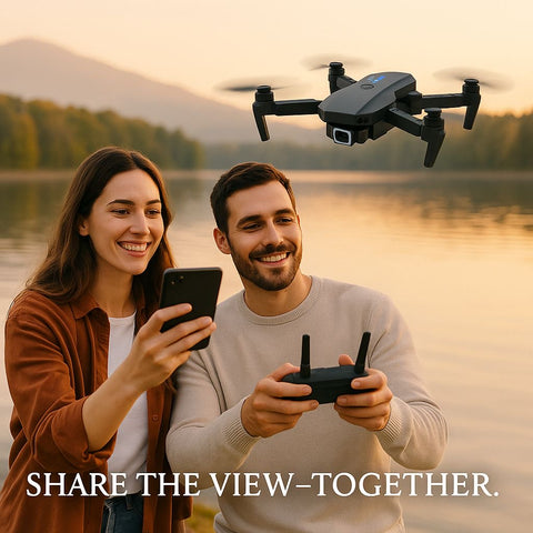Foldable Dual Camera Drone with Remote Controller – Compact Design, Wi-Fi Control & Long Battery Life