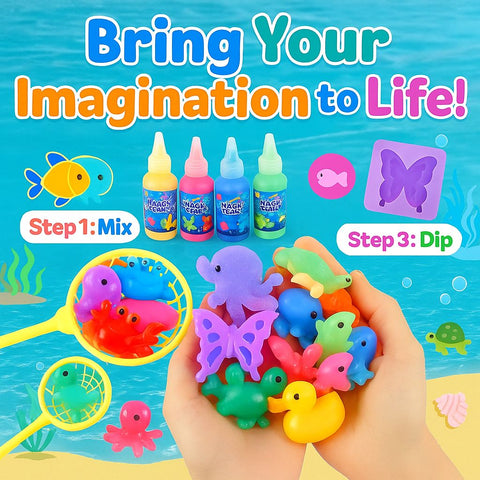 Ocean Creature Water Silicone Creature Fun Kit – Surprise Animal Shape