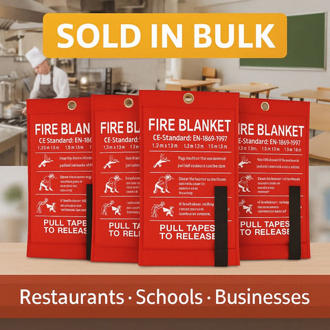 2-Pack Emergency Fire Blanket Set – 40” x 40” Flame-Retardant Fiberglass Safety Blankets for Kitchen, Grill, Car, RV & Home Protection