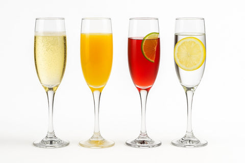 Epure Glass – Sienna Collection Champagne 6.25oz Glass Flute Set (Set of 4)