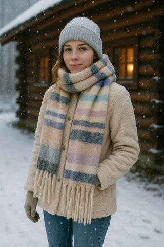 2-Pack Cozy Knit Winter Scarves – Random Color Selection