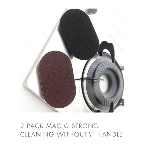 2-Pack Magic Strong Cleaning Brush with Handle – Heavy-Duty Scrubber for Kitchen, Bathroom & More