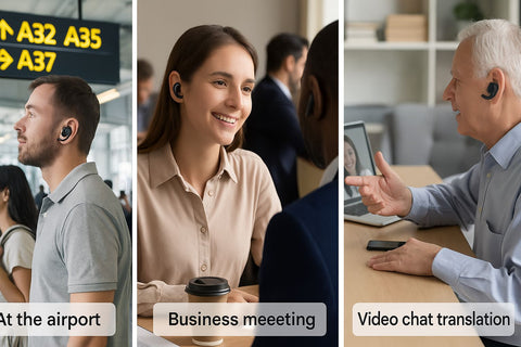 Mini AI Translator Earphones for Travel and Language Learning