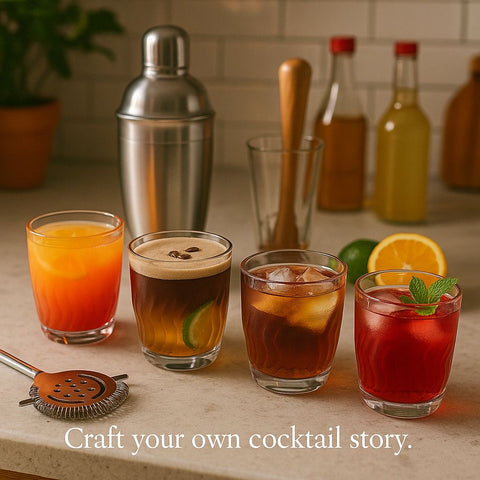 Epure ONDA DOF Tumbler 13 oz. Glass Cups - Set of 4