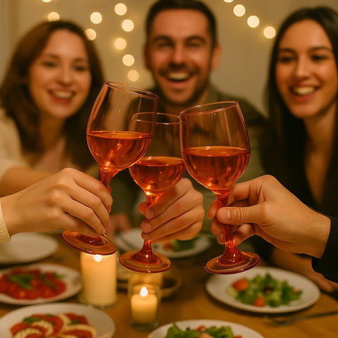 Epure Glassware- Superior Orange Wine Glasses- Set of 4