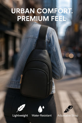 Real Leather Crossbody Sling Bag – Stylish, Functional & Versatile