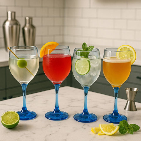 Epure Superior Blue Wine Glass Set – 16.5oz (490ml) – Elegant 4-Piece SleeveEpure Superior Blue Wine Glass Set – 16.5oz (490ml) – Elegant 4-Piece Sleeve