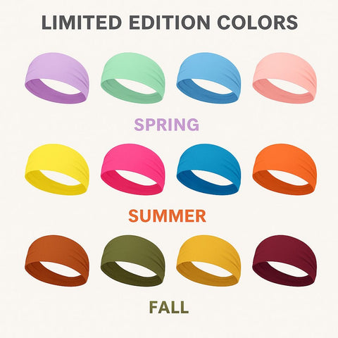 Unisex Sweat-Wicking Headbands – 2 Pack (Random Surprise Colors)