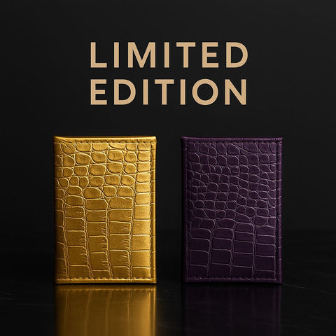 Crocodile-Textured Leather Card Holder – Compact Convenient Card Holder