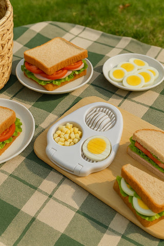 3-in-1 Multi-Function Egg Slicer – Dice, Wedge & Slice for Perfect Presentation