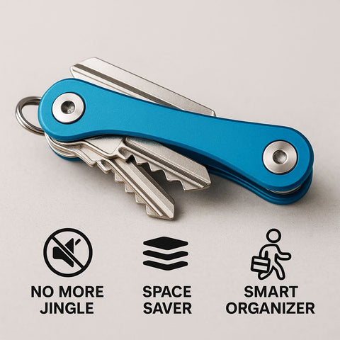 Multifunctional Smart Compact Key Organizer with Built-In Bottle Opener & Keychain Clip