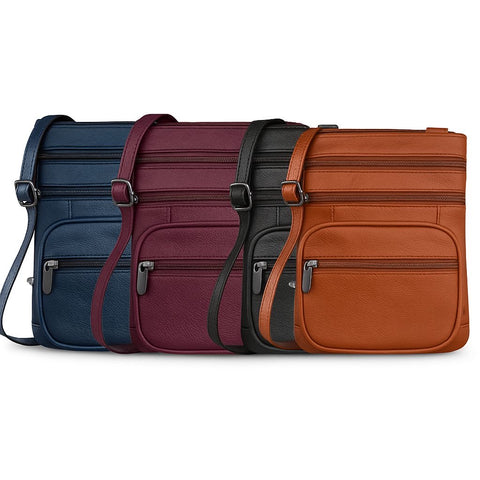 Elegant Everyday Crossbody Bag- 100% Real Leather