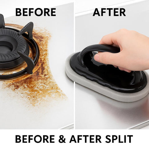 2-Pack Magic Strong Cleaning Brush with Handle – Heavy-Duty Scrubber for Kitchen, Bathroom & More