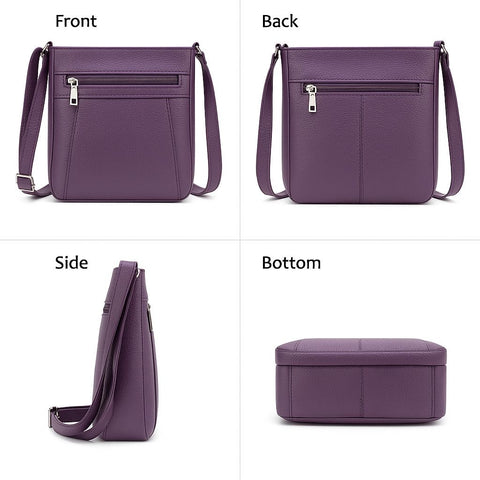 Women’s Luxury Genuine Leather Crossbody Bag – Adjustable Strap, Multi-Pocket Design, Durable Lining