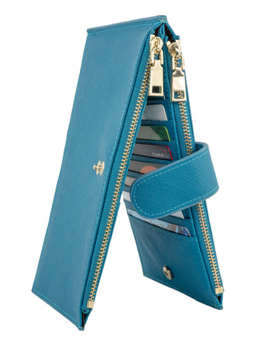 RFID Blocking Bifold Multi Card Case Wallet with CDC Card Slot- Random Color