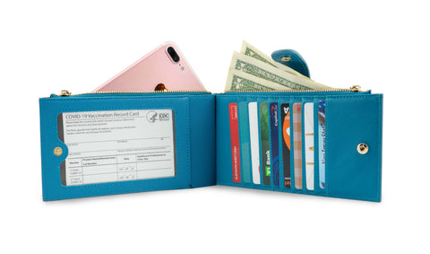 RFID Blocking Bifold Multi Card Case Wallet with CDC Card Slot- Random Color
