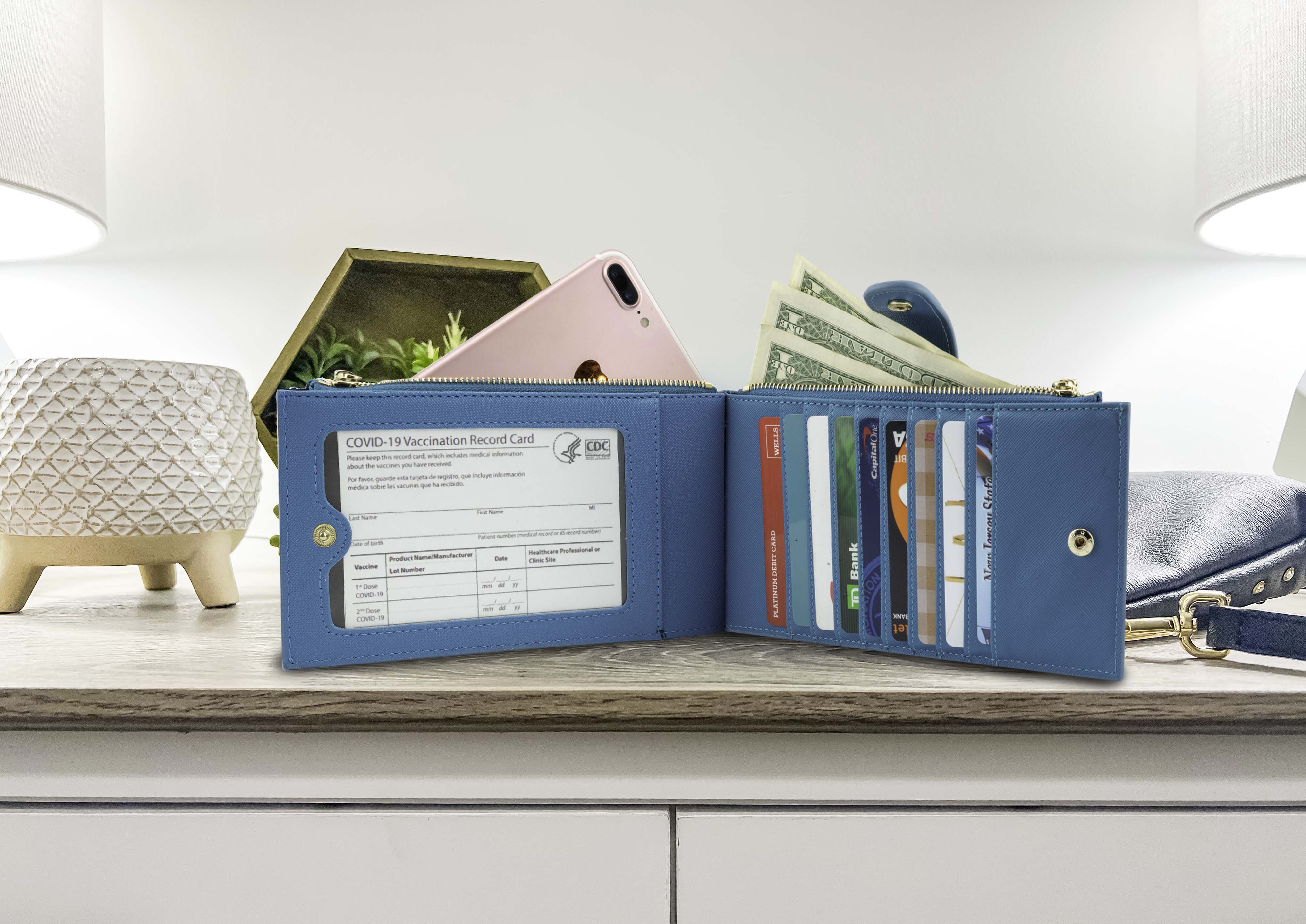Random Wallet RFID Blocking Bifold Multi Card Case Wallet with CDC Card Slot- Random
