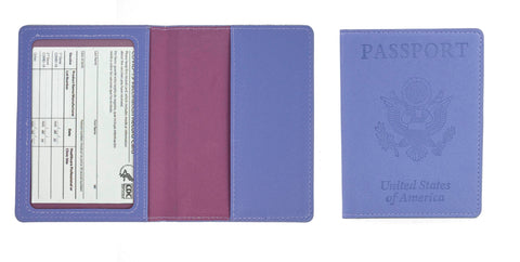 5 Pack Passport Holder with CDC Vaccination Card Protector