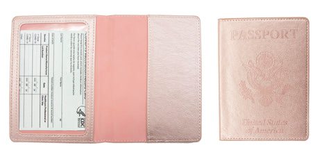 5 Pack Passport Holder with CDC Vaccination Card Protector
