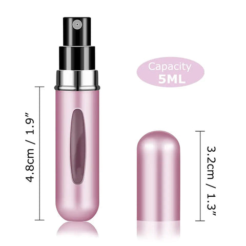 2 Pack: Refillable Travel Perfume Bottles