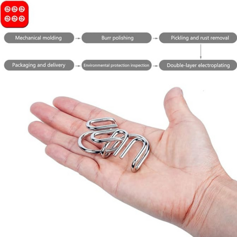 Pack of 40 Metal Wire Puzzle Brain Busters