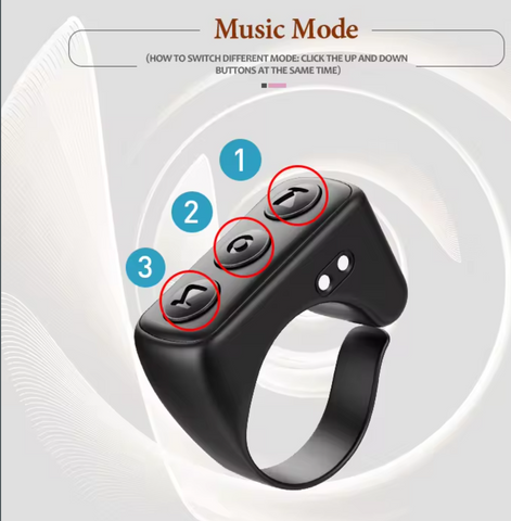 Portable Selfie Timer Bluetooth Remote Control Finger Ring