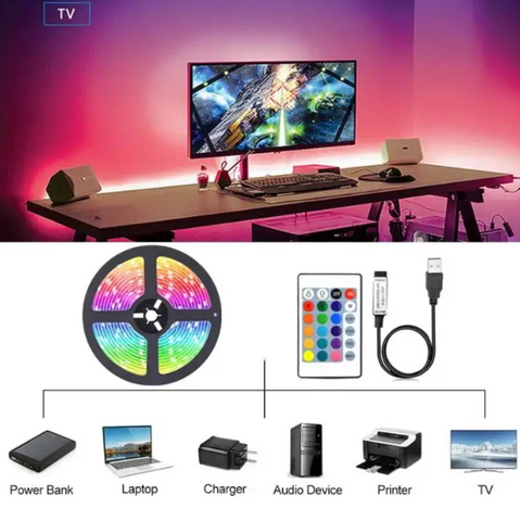 LED Strip Lights 16 Feet RGB LED Lights with Remote