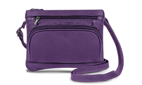 Super Soft Leather Wide Crossbody Bag - 5 Colors