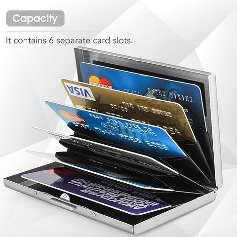 2 Pack Slim Credit Card RFID Blocking Card Holder Wallet