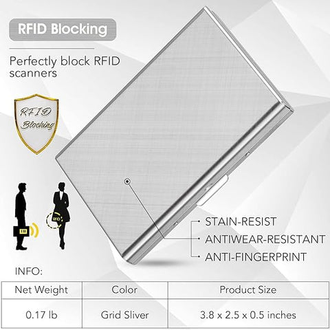 2 Pack Slim Credit Card RFID Blocking Card Holder Wallet