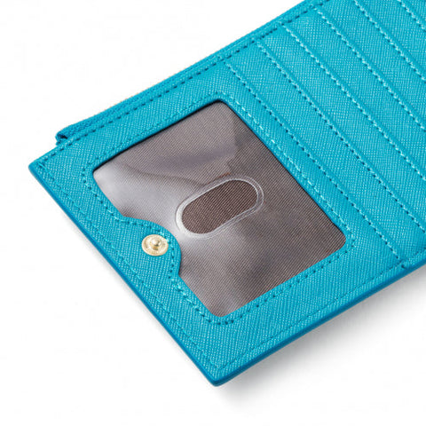 Bifold Multi Card Case Wallet with Zipper Pocket with RFID Blocking