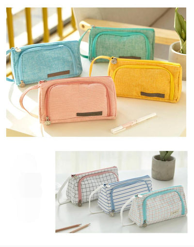 Multi-Compartment Large Capacity Pencil Case Pouch