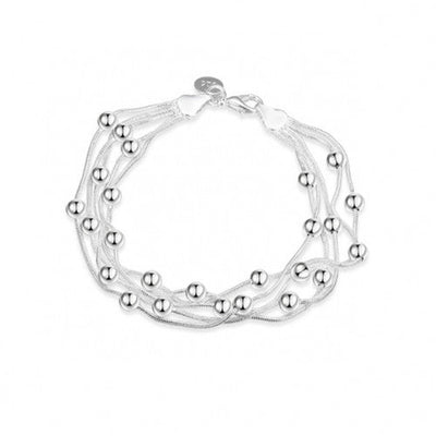Orchid Pearls Dangling Link Bracelet