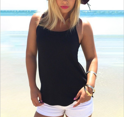 Comfy Casual Stylish Top with Criss-Cross Back Design
