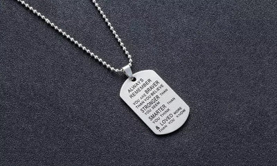 Always Remember You Are Braver Letter Necklace