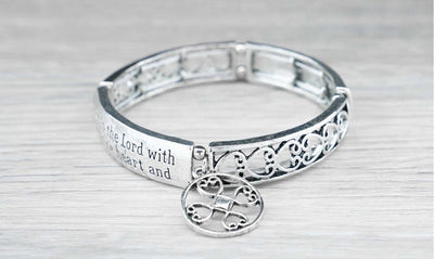 Spiritual Engraved Bracelet- "Trust in the Lord.."
