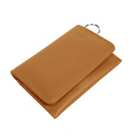 RFID Genuine Leather Key Ring Wallet - 5 Colors