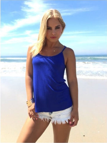 Comfy Casual Stylish Top with Criss-Cross Back Design