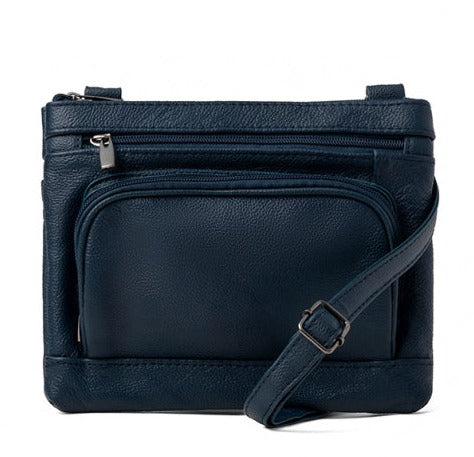 Super Soft Leather Wide Crossbody Bag - 5 Colors