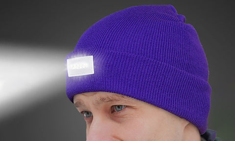 LED Headlamp Beanie for Men and Women